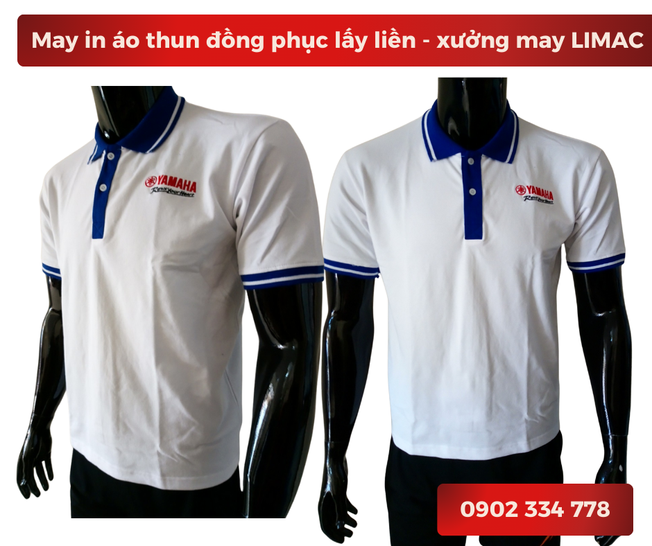 áo thun yamaha màu trắng